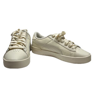 Puma Court Sneakers Leather Women's Size US 9.5 Ivory White Very Good Condition